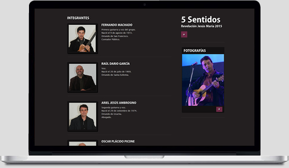 5 Sentidos Folklore - Web Desktop