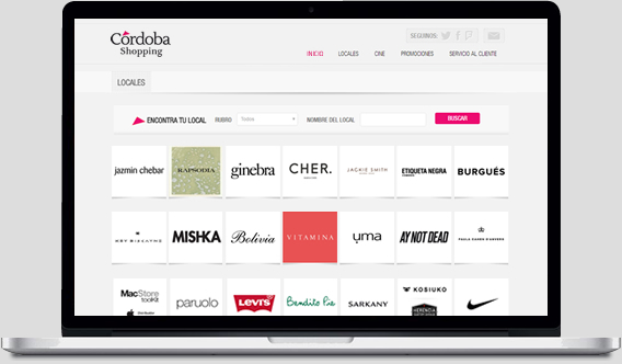 Cordoba Shopping - Web Desktop