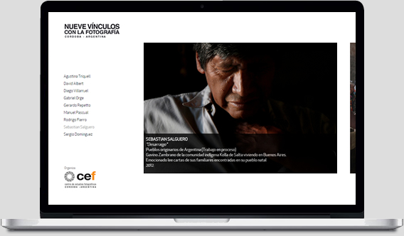 Nueve Vínculos con la Fotografía - Web Mobile